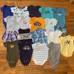 19 piece baby boy summer bundle; 3 months
